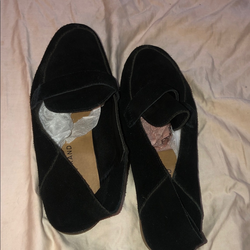 Lucky Brand Black Women's Suede Slip-On Loafers